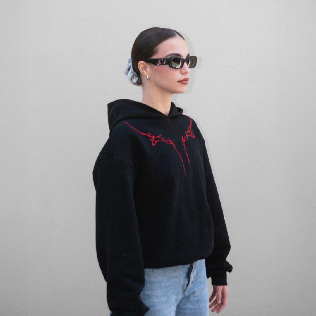 Linea – Hooded Sweatshirt (Red)